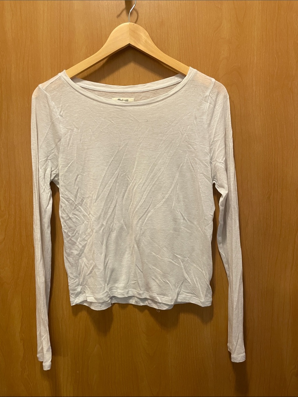 Madewell Sheer White Long-Sleeve Tee